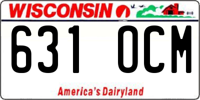WI license plate 631OCM