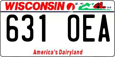 WI license plate 631OEA