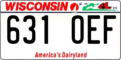 WI license plate 631OEF