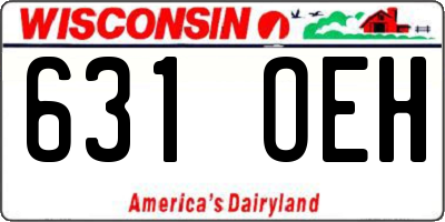 WI license plate 631OEH