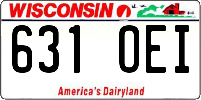 WI license plate 631OEI