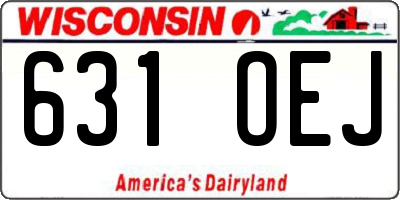 WI license plate 631OEJ