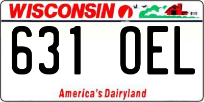 WI license plate 631OEL
