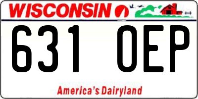 WI license plate 631OEP