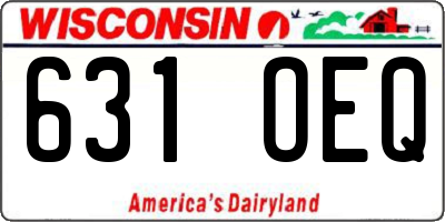 WI license plate 631OEQ