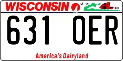 WI license plate 631OER