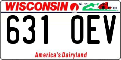 WI license plate 631OEV