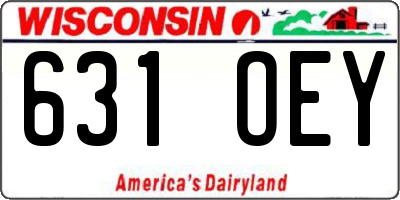 WI license plate 631OEY