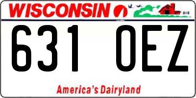 WI license plate 631OEZ