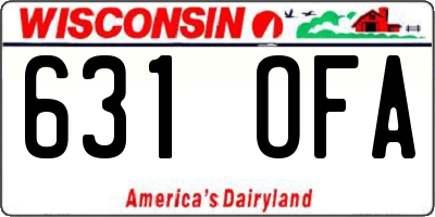 WI license plate 631OFA