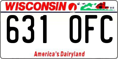 WI license plate 631OFC