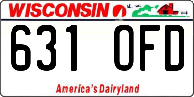 WI license plate 631OFD
