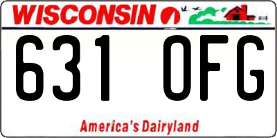WI license plate 631OFG