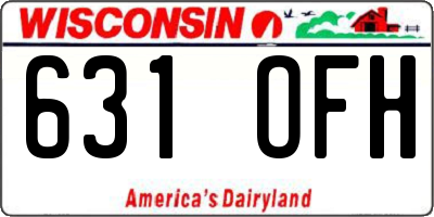 WI license plate 631OFH
