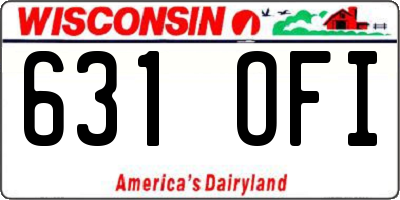 WI license plate 631OFI