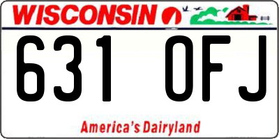 WI license plate 631OFJ