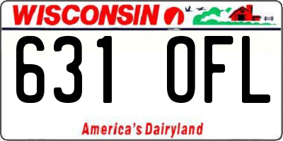 WI license plate 631OFL