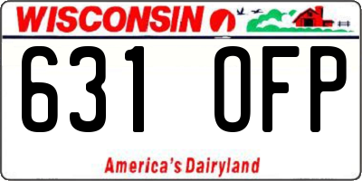 WI license plate 631OFP