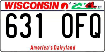 WI license plate 631OFQ
