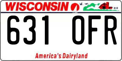 WI license plate 631OFR