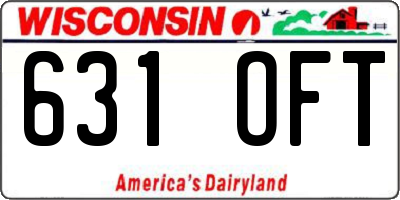WI license plate 631OFT