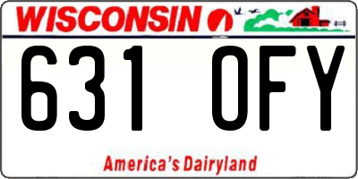 WI license plate 631OFY