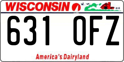 WI license plate 631OFZ