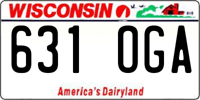 WI license plate 631OGA
