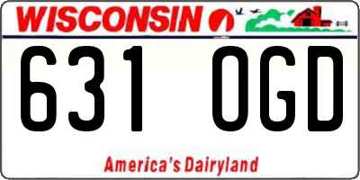 WI license plate 631OGD