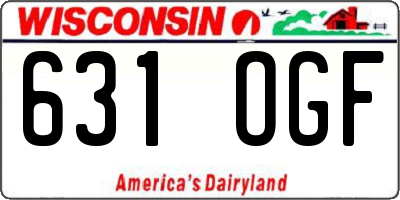 WI license plate 631OGF