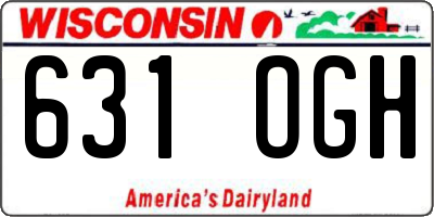 WI license plate 631OGH