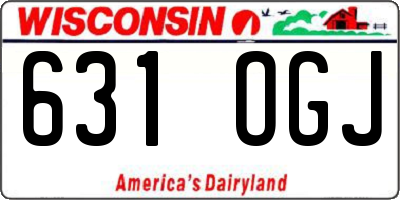 WI license plate 631OGJ