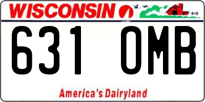 WI license plate 631OMB