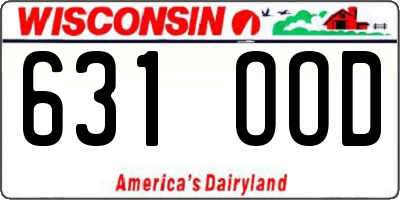 WI license plate 631OOD
