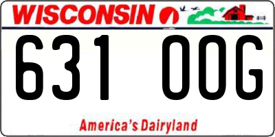 WI license plate 631OOG