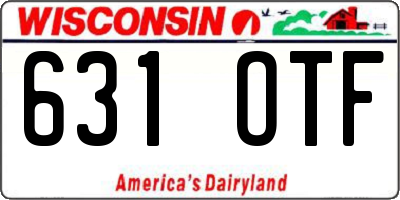 WI license plate 631OTF