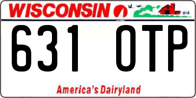 WI license plate 631OTP