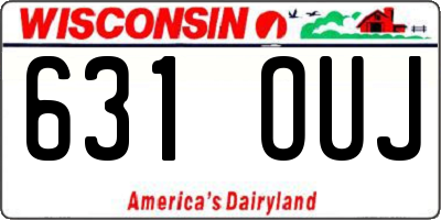 WI license plate 631OUJ