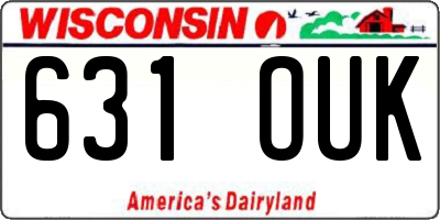 WI license plate 631OUK