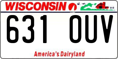 WI license plate 631OUV