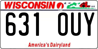 WI license plate 631OUY