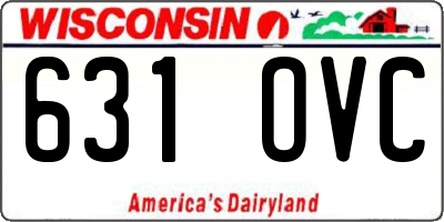 WI license plate 631OVC
