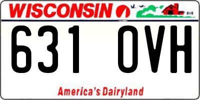 WI license plate 631OVH