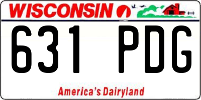 WI license plate 631PDG