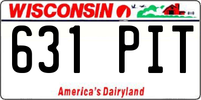 WI license plate 631PIT