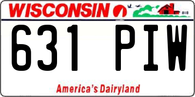 WI license plate 631PIW