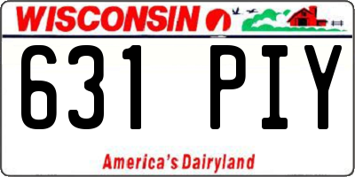 WI license plate 631PIY