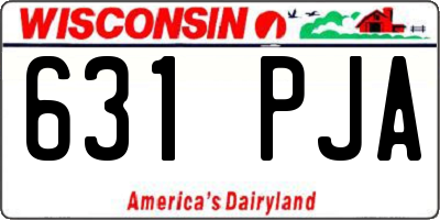 WI license plate 631PJA