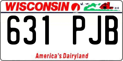 WI license plate 631PJB