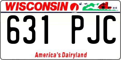WI license plate 631PJC